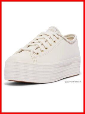 Womens Keds Triple Up Lace Up Platform Sneakers Comfortable Walking Shoes